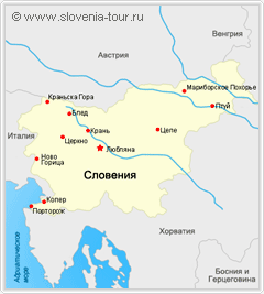 карта словении